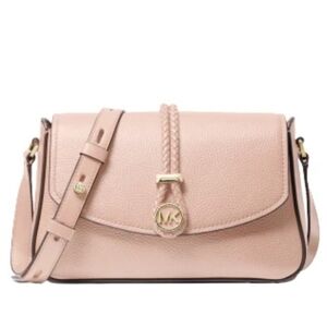Michael Kors  ‘Lea’ Monogram Vanilla Luggage Flap Handbag Crossbody